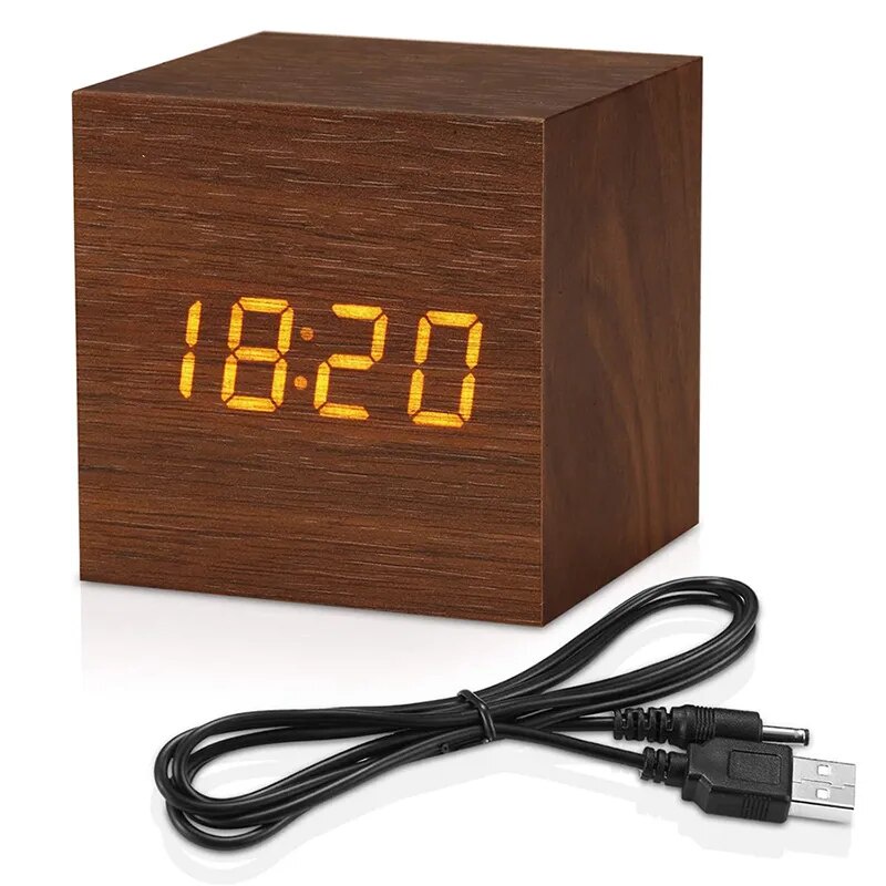 Single Face Led Digital Alarm Clock For Bedroom Smart Alarm Clock Digital Desktop Clock Bedside Tabl
