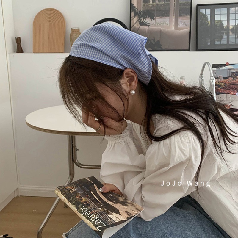 ผ้าพันคอ ทรงสี่เหลี่ยม ระดับไฮเอนด์ สไตล์เกาหลี ฝรั่งเศส เรโทร สําหรับผู้หญิง