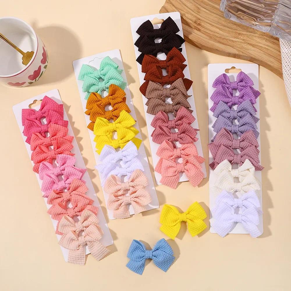 10 ชิ้น / เซต ริบบิ้น น่ารัก โบ กิ๊บติดผม สําหรับเด็ก แฮนด์เมด ไนล่อน โบ ปิ่นปักผม เด็กผู้หญิง เครื่องประดับผม