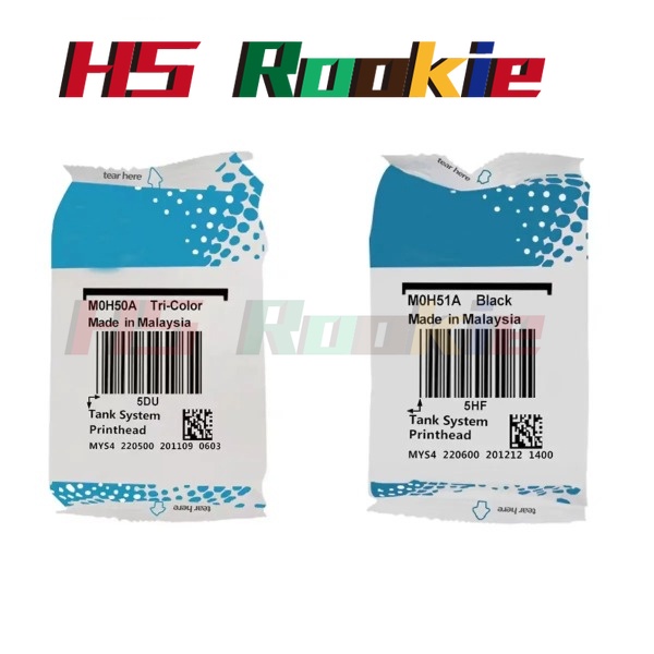 HP หัวพิมพ์ 415 315 115 310 410 GT5810 GT5820 เครื่องพิมพ์สีดํา TRI-COLOR ตลับหมึกหัวพิมพ์