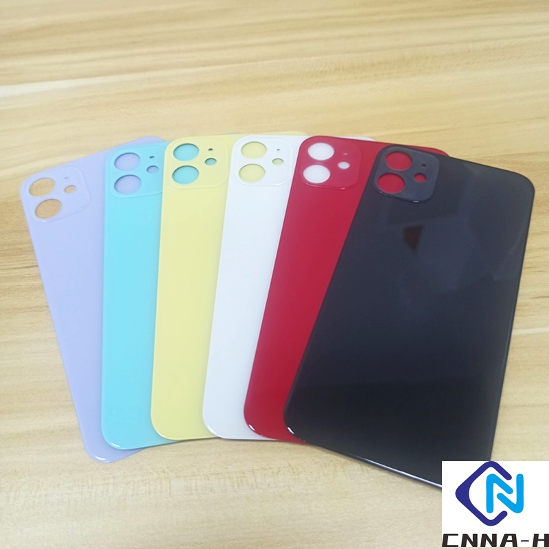 สําหรับ iPhone 11 Pro Max ฝาครอบแบตเตอรี่ แผงกระจกด้านหลัง สําหรับ iPhone 11 รูใหญ่ เคสกระจกด้านหลัง พร้อมโลโก้