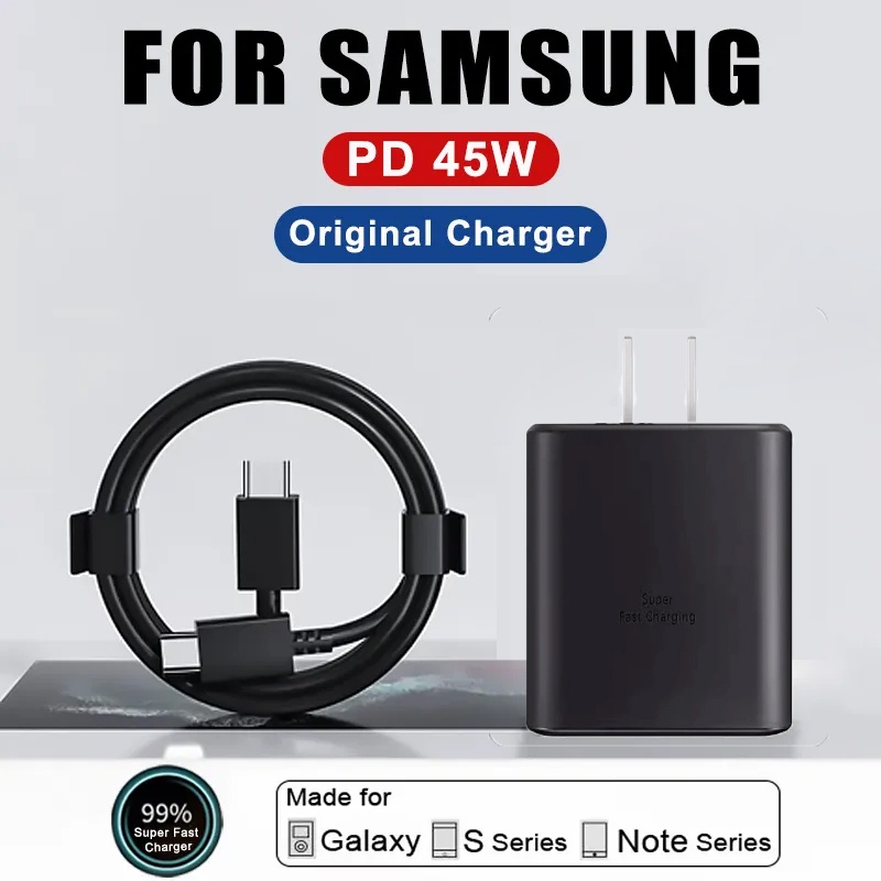 สายชาร์จเร็ว USB Type C 45W สําหรับ Samsung Galaxy S23 S22 S21 Ultra S20 S10 Note 10+ 20 A54