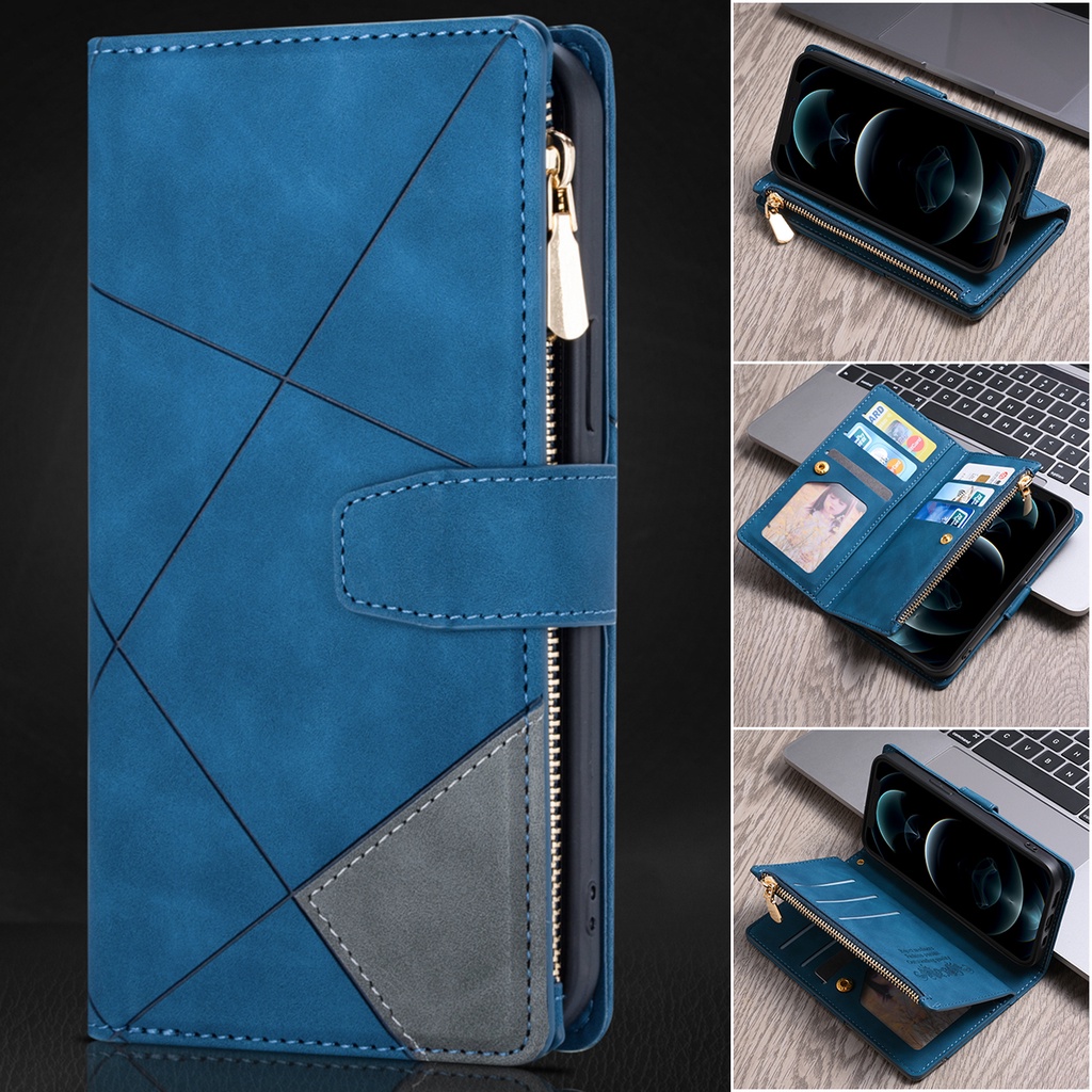 เคส Case for Samsung Galaxy S23 FE 5G S22 Ultra S21 Plus S21+ S22+ S23+ โทรศัพท์หนัง TPU นิ่ม ฝาพับ พร้อมช่องใส่บัตร และสายคล้อง สําหรับ ซัมซุง s23fe Flip Cover Leather Wallet เคสฝาพับ เคสเปิดปิด ซองมือถือ