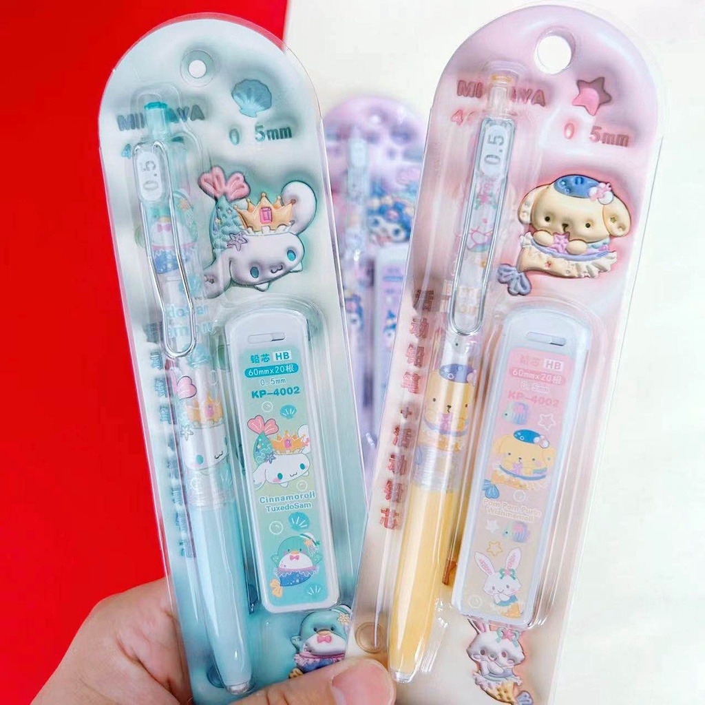 ดินสอกด พร้อม ไส้ดินสอ 0.5mm ลายการ์ตูน ชุดเครื่องเขียน ดินสอกด Sanrio Kuromi 0.5 เมตร คุณภาพสูง สําหรับนักเรียน