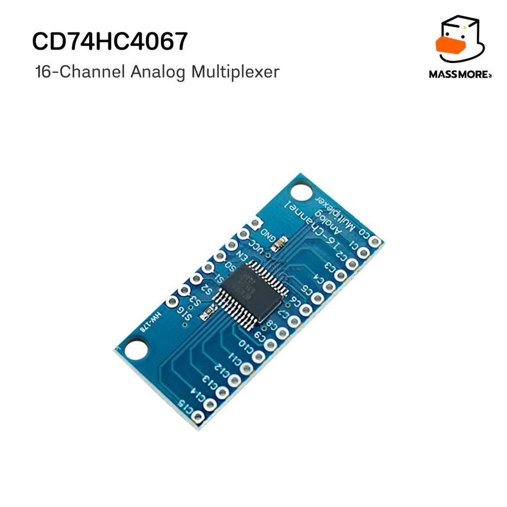 CD74HC4067 16-Channel บอร์ดไมโครคอนโทรลเลอร์ ดิจิทัลอะนาล็อก Analog Multiplexer อนาล็อก/ดิจิตอล 16 ช่อง