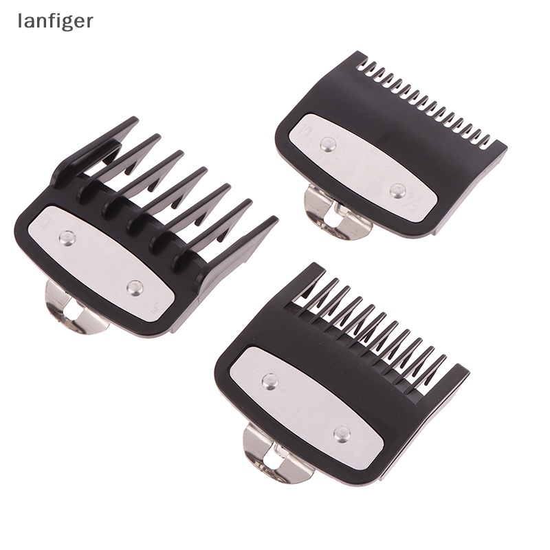 Lanf 3 ชิ้น Hair Guards ท่องเที่ยวหวี Trimmer Cutg คู่มือเครื่องมือจัดแต่งทรงผมสิ่งที่แนบมาใช้งานร่วมกับ 1.5 มิลลิเมตร 3 มิลลิเมตร 4.5 มิลลิเมตร EN