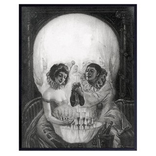 Vintage Skull Wall Decor Creepy Skull Wall Art Gothic Decor Goth Wall Decor Pagan Decor Spooky Decor