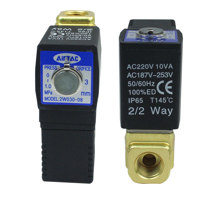 Airtac วาล์วโซลินอยด์ควบคุมน้ํา 2W030 050-06 08 10 15AC220V DC24V