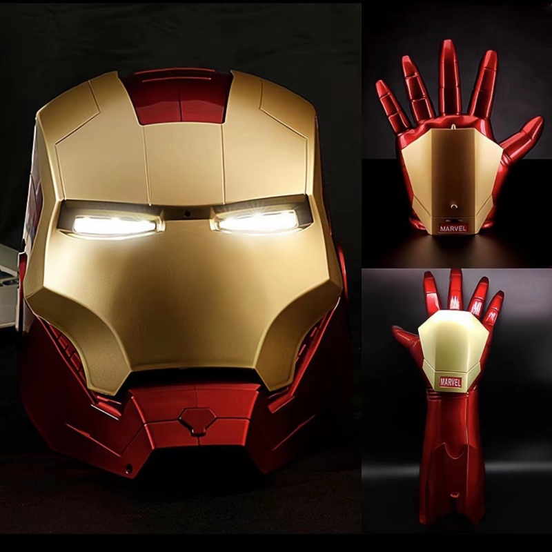 ใหม่ หมวกกันน็อคคอสเพลย์ Iron Man Iron Man เรืองแสง 1: 1 พร็อพคอสเพลย์ สําหรับเด็ก และผู้ใหญ่ 2023