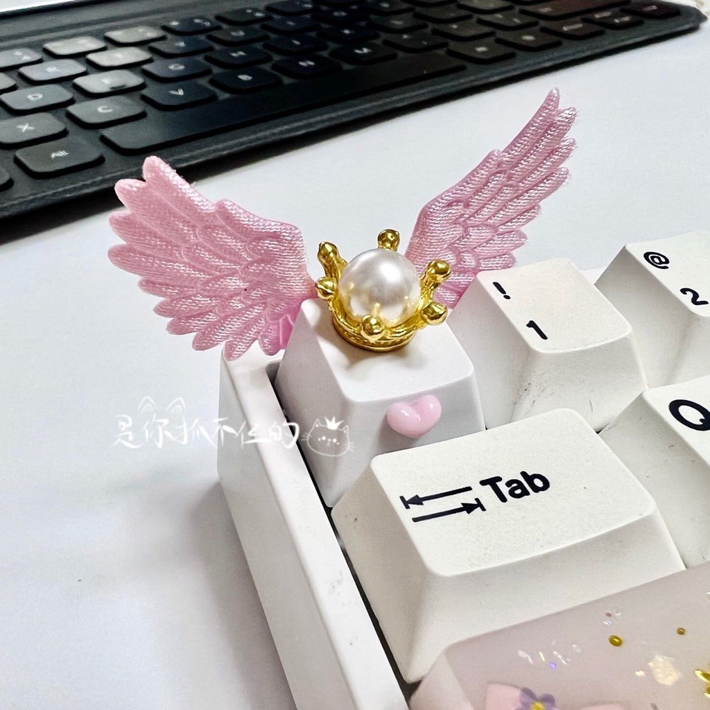 ปุ่มกดคีย์บอร์ด OEM รูปนางฟ้าปีกนางฟ้า สวยงาม