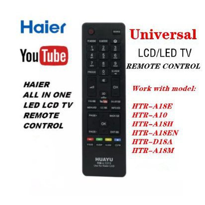 รีโมทคอนโทรลสําหรับทีวี Huayu rm-l13 Haier htr-a18e htr-a10 htr-a18h htr-d18a htr-a18m ler-a10l 55d3