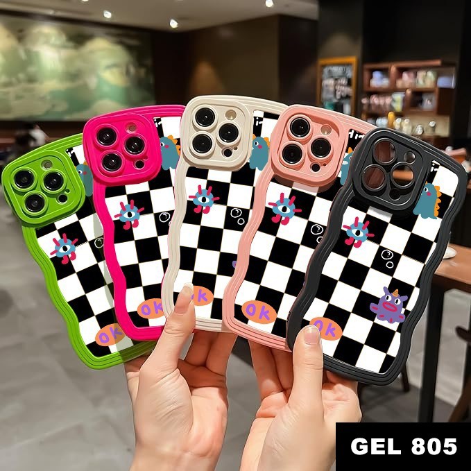 CENTER 18 SILICONE SOFTCASE WAVE รุ่น DIAMOND GRID สําหรับ REALME C11 C12 C15 C2 A1K C20 C21Y C30 C3