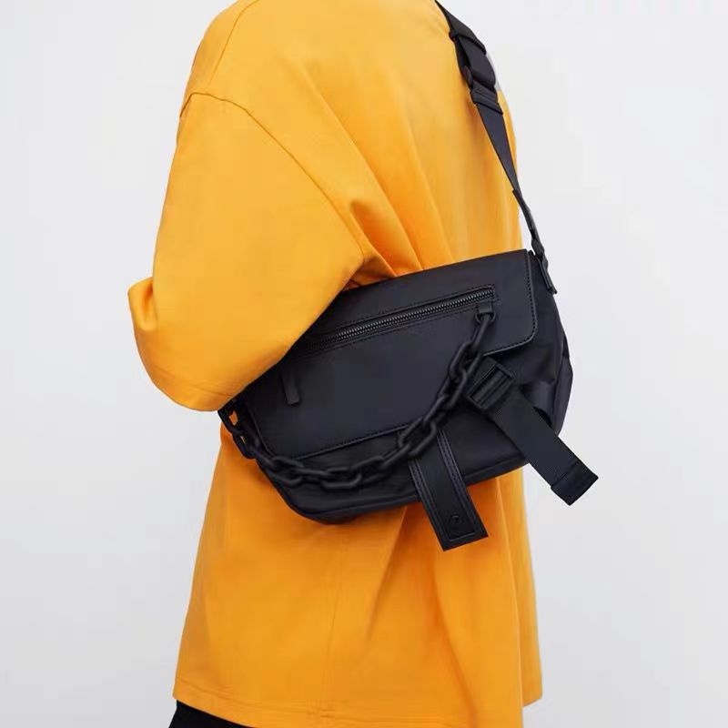 Zara2023 ใหม่ กระเป๋าสะพายไหล่ สะพายข้าง สายโซ่ ความจุขนาดใหญ่ แฟชั่นสําหรับผู้ชาย