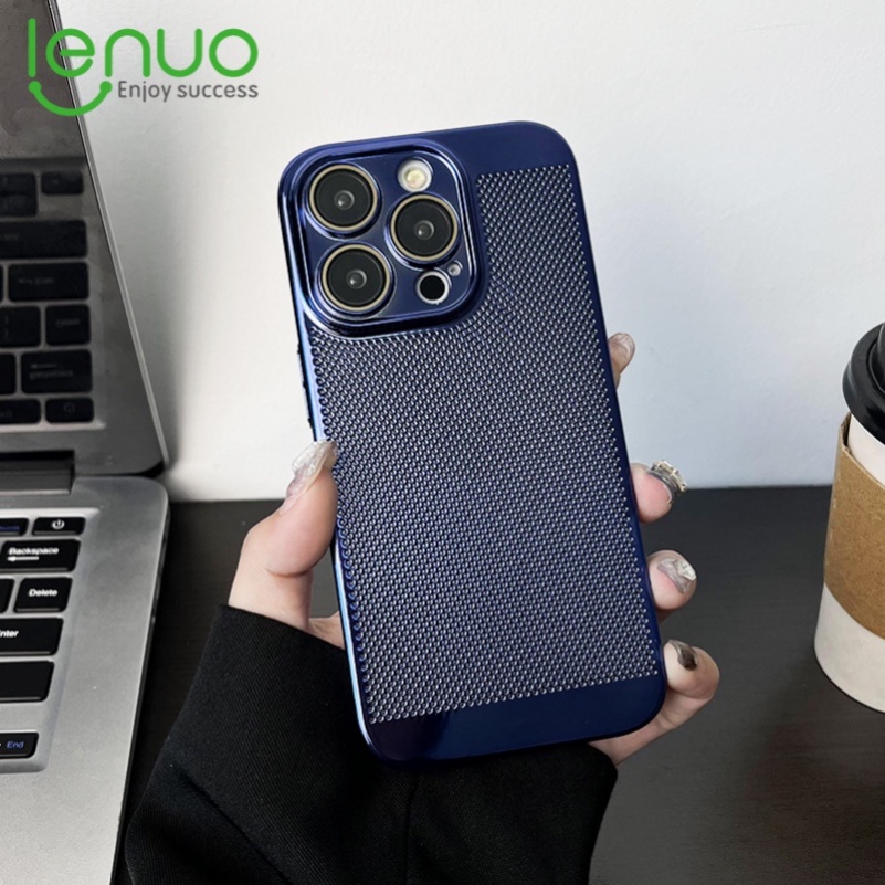 Lenuo เคสโทรศัพท์มือถือ ชุบไฟฟ้า กันกระแทก ป้องกันเลนส์กล้อง สําหรับ iPhone 14 13 Pro Max 14 Plus 5G