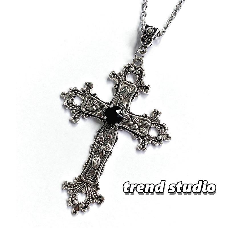 สร้อยคอไม้กางเขนหินสีดำ สไตล์โกธิค สไตล์ฮิปฮอป มีหลายสไตล์ให้เลือก ไม่ลอกหรือเปลี่ยนเป็นสีดำ - รูปที่ 5