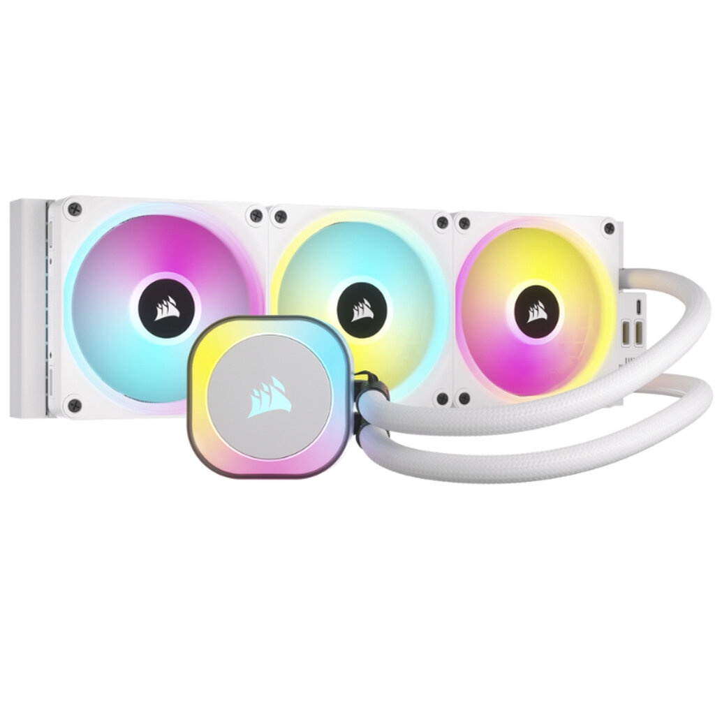 Corsair iCUE Link H150i RGB White 3 x QX120 RGB Liquid Cpu Cooler (CW-9061006-WW) รับประกัน ศูนย์ไทย