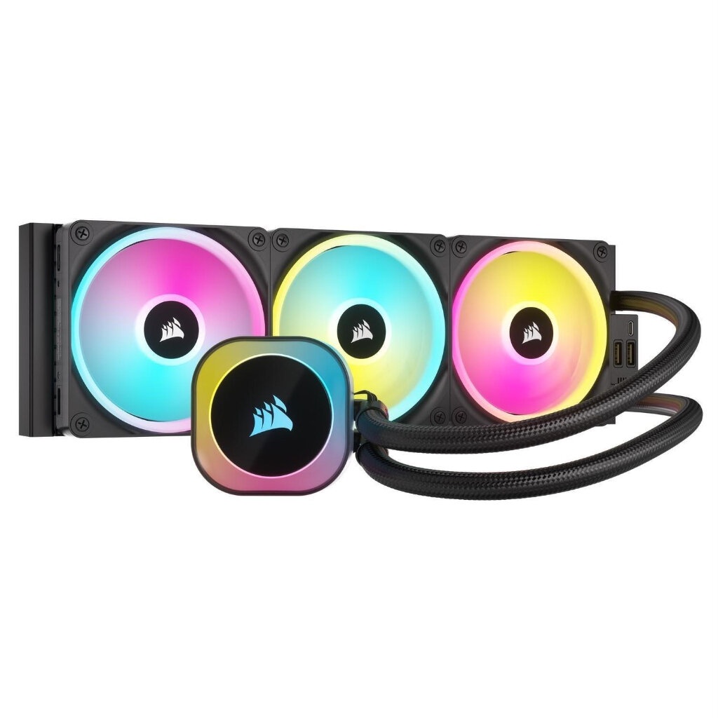 Corsair iCUE Link H150i RGB Black 3 x QX120 RGB Liquid Cpu Cooler (CW-9061003-WW) รับประกัน ศูนย์ไทย