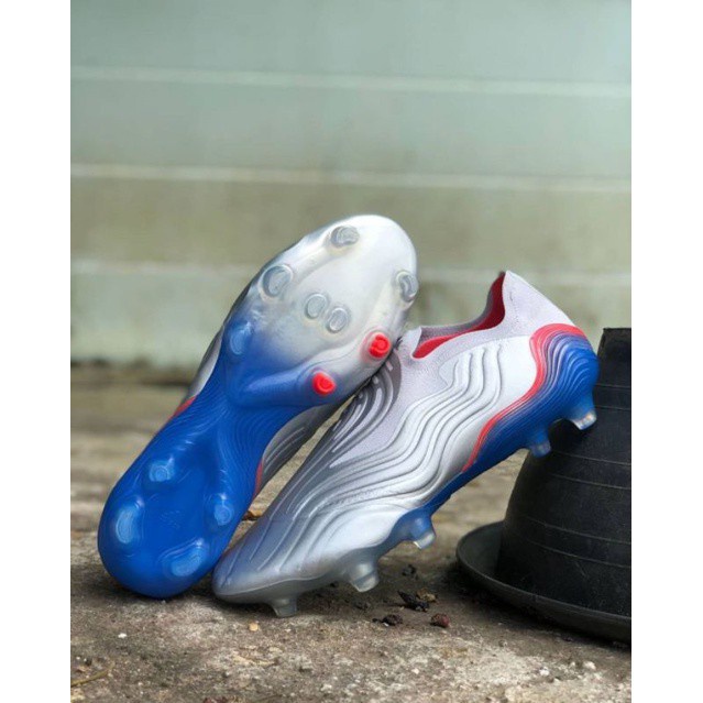 Adidas Soccer shoes Adidas Copa sense silver blue red FG outdoor football shoes men's boots unisex