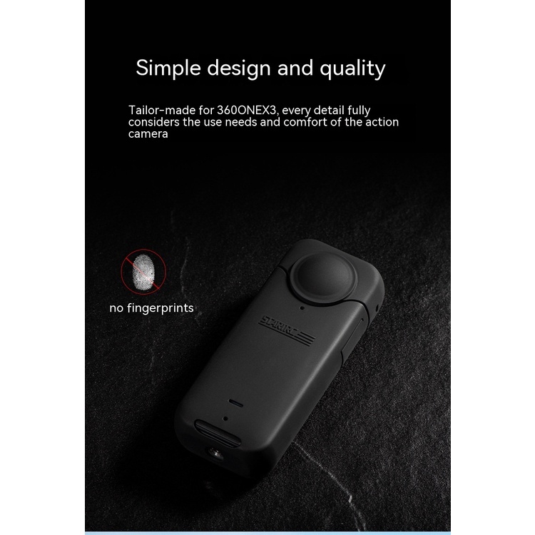 STARTRC เหมาะสําหรับ Insta360 X3 Body Panoramic เคสป้องกันเคสซิลิโคน Anti-Knock กันกระแทกอุปกรณ์เสริม
