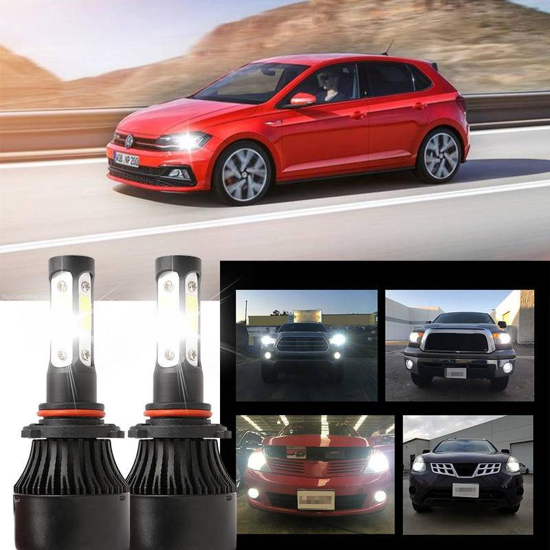 2 ชิ้น LED สีขาว 6000K X7 4SIDE หลอดไฟ NW ชุดไฟหน้าสําหรับ VW POLO 2014-2023 (โคมไฟหัว)
