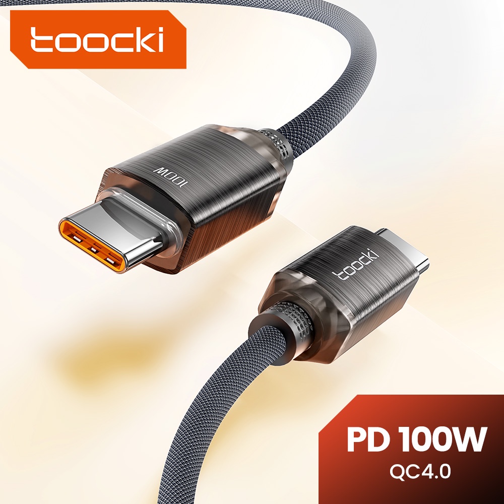 Toocki PD 100W สายเคเบิลอลูมิเนียม QC4.0 Type C เป็น Type C 1OS 6A USB เป็น Type C C-L A-L