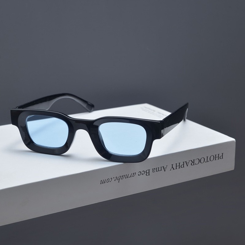 COD🌷แว่นตากันแดดแฟชั่นสไตล์เกาหลีUV400ป้องกันรังสียูวีกรอบสี่เหลี่ยมขนาดเล็กย้อนยุคแว่นกรองแสงผู้ชายและผู้หญิง-detlyet - รูปที่ 2