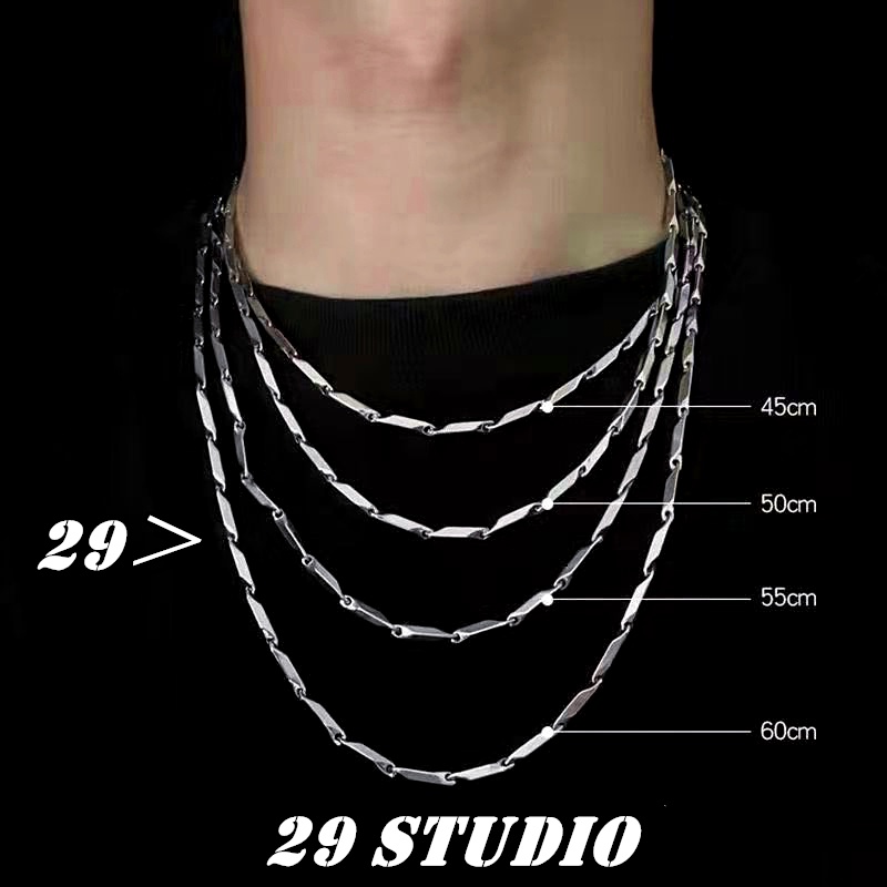 คอลเลกชันสร้อยคอสไตล์เกาหลี สร้อยคอแฟชั่น hip-hop ให้ความรู้สึกไฮเอนด์ ไม่ลอก หรือดำ ทั้งหมดไม่เกิน 29 บาท