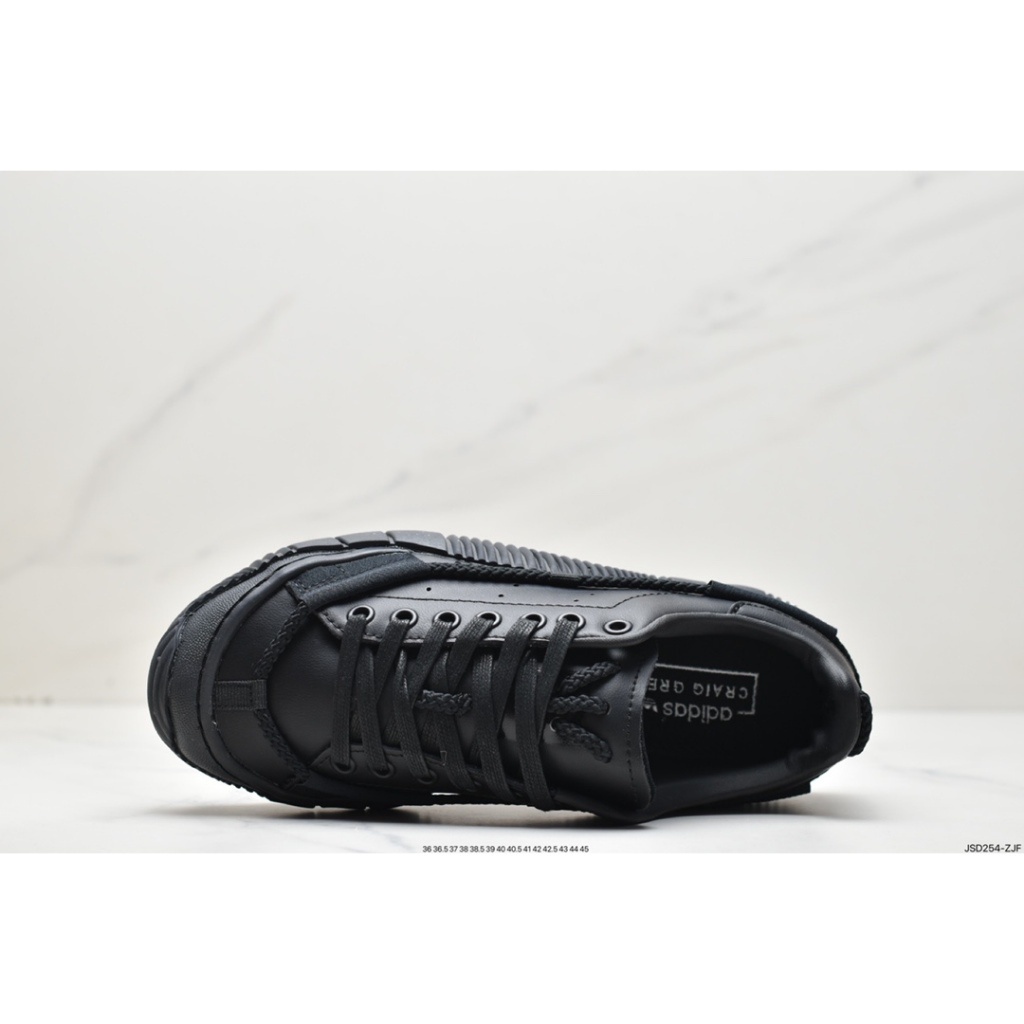 Authentic Adidas Adifom Stan Smith BLACK EU36-45 แฟชั่นวินเทจต่ำด้านบนลื่นกีฬาลำลองรองเท้าวิ่งแบนli