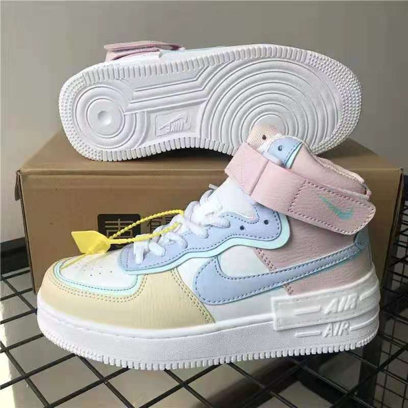 Nike Air Force 1 Shadow Macaron High cut(High Quality) แฟชั่นผู้หญิง รองเท้า free shipping
