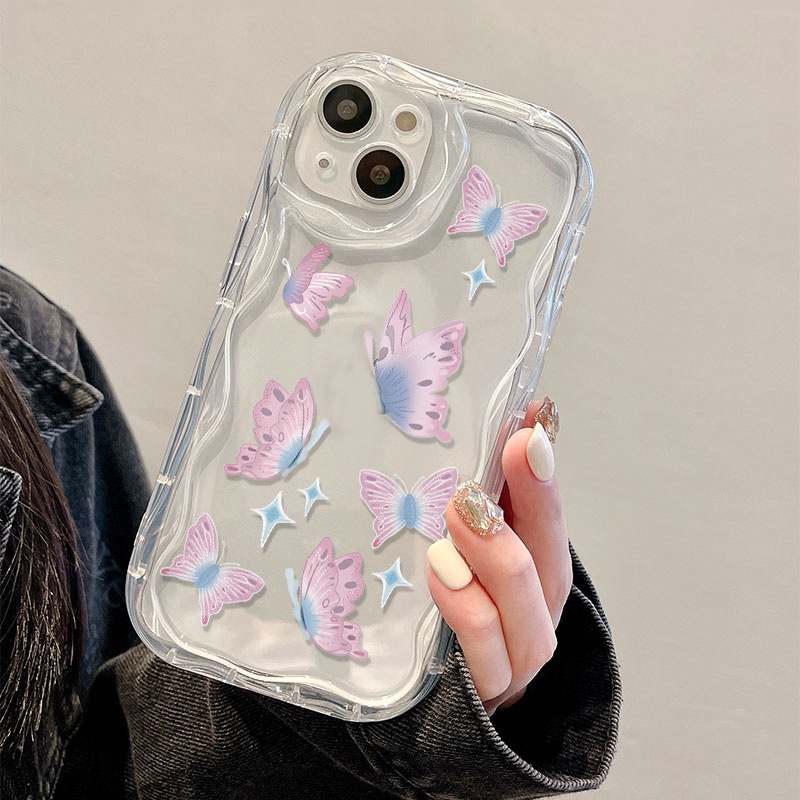 เคส Realme 12+ 12 Plus 11 Pro+ 11X 10 10Pro+ 10T 9i 5G 4G 8 Pro Realme9i 9Pro 8i 7 7i 6 Pro เคสเรียลมี 5 5s 5i 6i 6s โทรศัพท์มือถือแบบนิ่ม กันกระแทก ลายผีเสื้อ สําหรับ