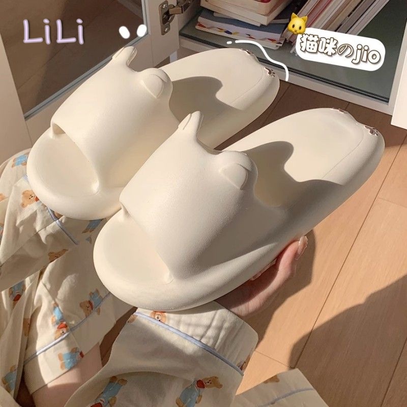 รองเท้าแตะ พื้นนิ่ม ดูดซับแรงกระแทก สวมใส่สบาย เหมาะกับใส่ในห้องน้ํา แฟชั่นสําหรับผู้หญิง
