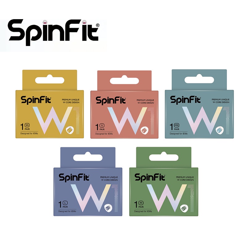 ใหม่ SpinFit W1 จุกหูฟังซิลิโคน แกนท่อตัว W คู่ เกรดทางการแพทย์ เส้นผ่าศูนย์กลาง 5-6 มม. สําหรับหัวฉ