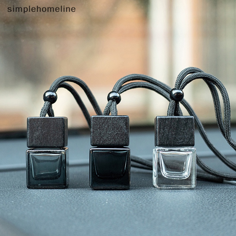 [simplehomeline] ขวดเปล่า ฝาสี่เหลี่ยม สีดํา สําหรับใส่น้ําหอมปรับอากาศในรถยนต์ พร้อมส่ง