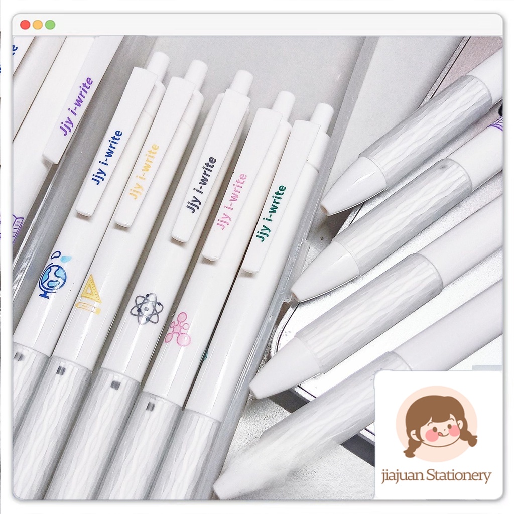 ปากกาเจล แบบกด ขนาดปลายปากกา ST 0.5 มม. สีดํา แบบเรียบง่าย สําหรับนักเรียน