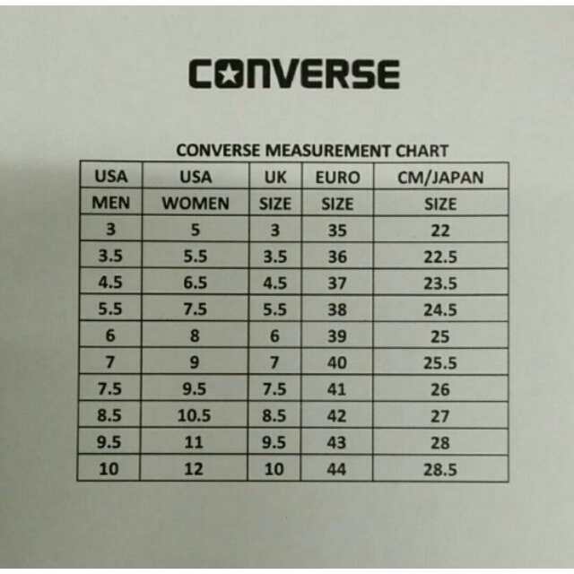 LAST STOCK 7US 40 EURO CONVERSE JACK STAR BARS
