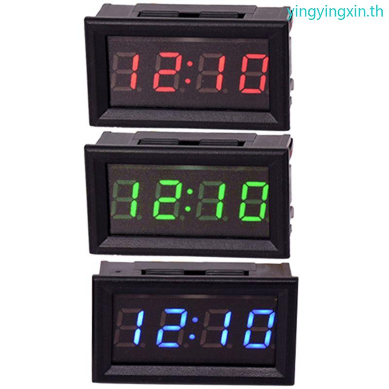 Yin นาฬิกาอิเล็กทรอนิกส์ดิจิทัล LED เรืองแสง อุปกรณ์เสริม สําหรับตกแต่งรถยนต์