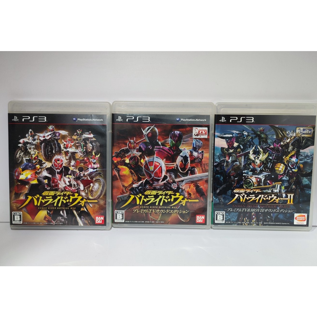 แผ่นแท้ 📀 PS3 Series Kamen Rider Battride War | แบบเลือกหน้าเกมได้เอง | มือ2✌ สภาพไปทางดี  | Zone Japan | Playstation 3