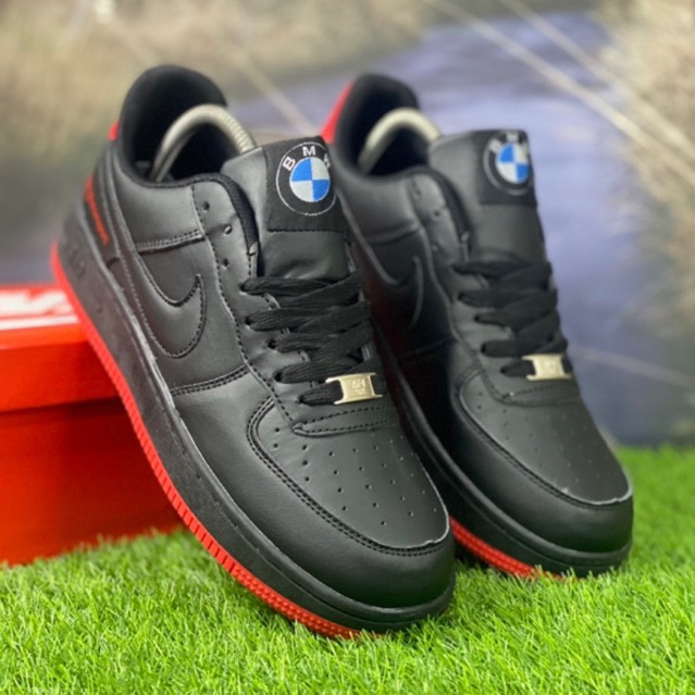 SAIZ 41 ~ 45Nike Air Force One X BMW Motorsports Black Red Men Sneakers Shoes
