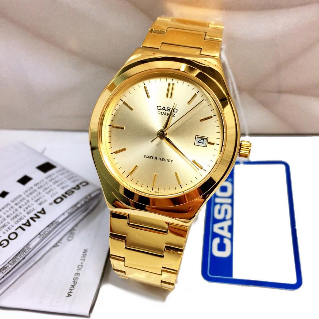 [Time Cruze] Casio MTP-1170 Analog Gold Tone Case Stainless Steel Men Watch MTP-1170N-9ARDF MTP-117