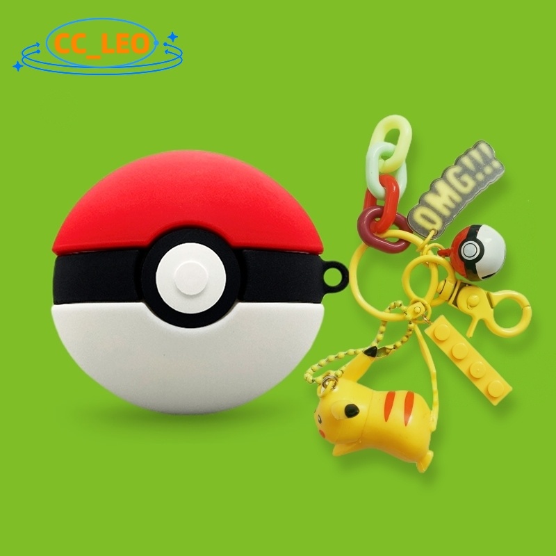 For Jabra Elite 8 Active Case Jabra Elite 10 Silicone Soft Case Cartoon Pokémon Keychain Pendant Jab