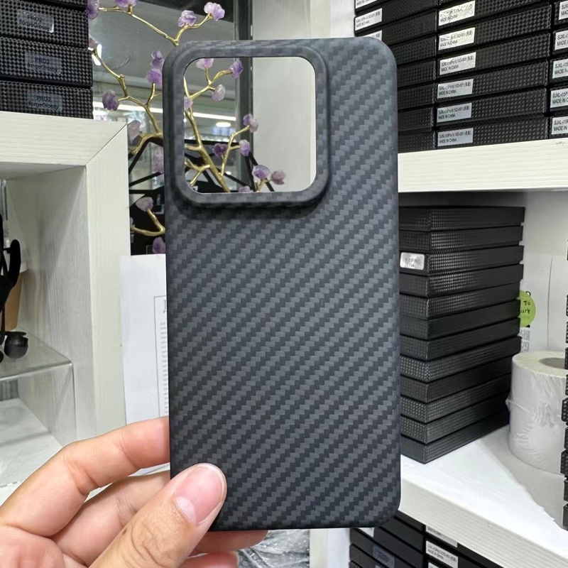 เคสโทรศัพท์มือถือ แบบบางพิเศษ กันลื่น ลาย ELVEV Real Kevlar 1500D สําหรับ Xiaomi Mi 14 14 Pro