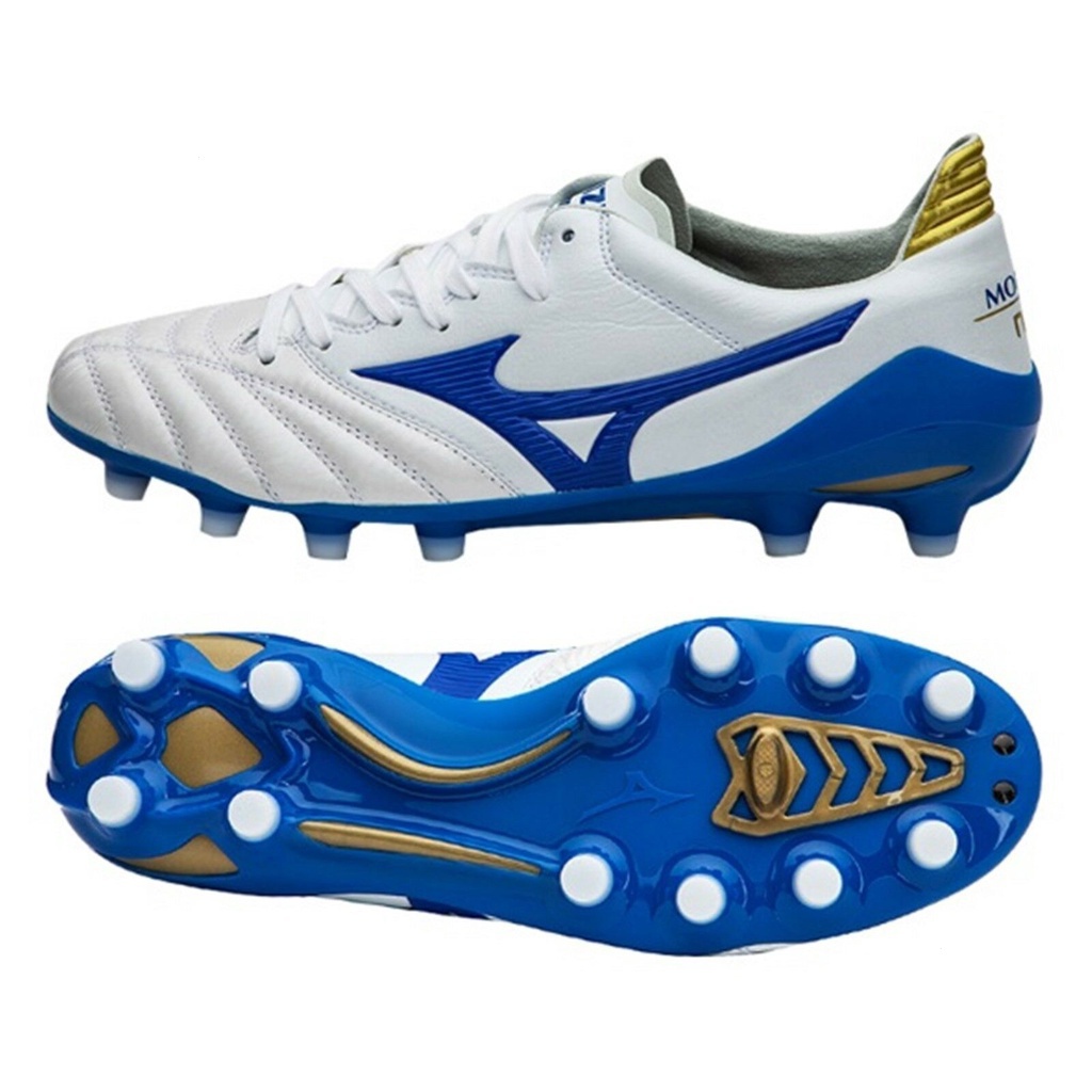 เลขที่ 1 Mizuno Morelia Neo II รองเท้าฟุตบอลหนัง สีขาว สไตล์ญี่ปุ่น สําหรับผู้ชาย P1Ga1919 EU 39-45