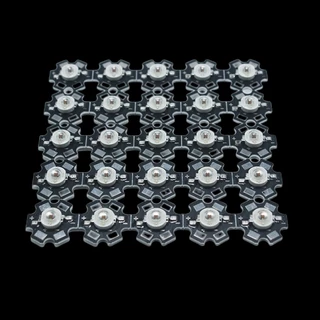 10 ชิ้น 1 วัตต์ 3 วัตต์ 5 วัตต์พลังงานสูงหลอดไฟ LED ไดโอดเต็มสเปกตรัมอบอุ่นเย็นธรรมชาติสีขาวสีแดงสีเขียว Royal Blue UV RGB พร้อม 20 มิลลิเมตร Star PCB