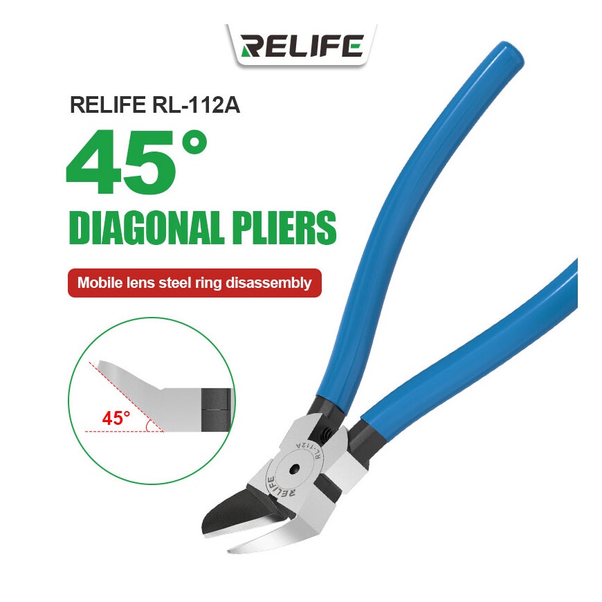Relife RL-112A 45° คีมตัดลวด ความแม่นยําสูง สําหรับซ่อมแซมสายไฟ