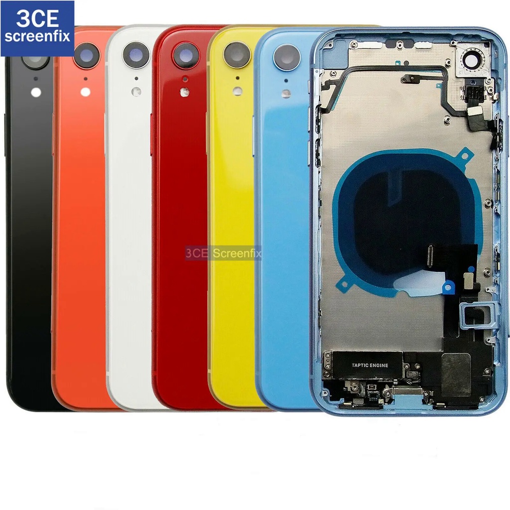 ของแท้ ฝาครอบแบตเตอรี่ ด้านหลัง แบบเต็ม สําหรับ IPhone XR พร้อมสายเฟล็กซ์โครงรถ
