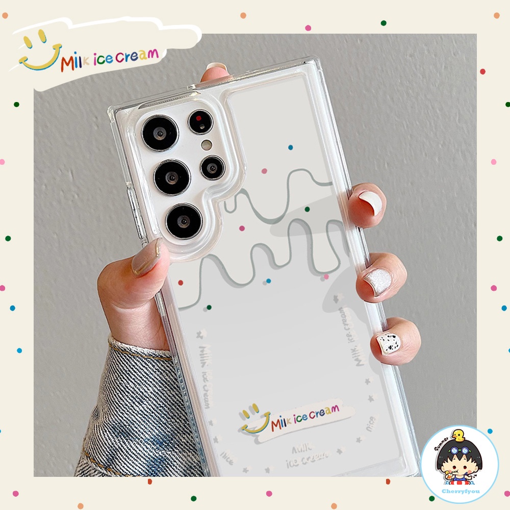 เคสโทรศัพท์มือถือแบบนิ่ม TPU กันกระแทก ลายไอศกรีม ละลายน้ําแข็ง สําหรับ SAMSUNG A10 A10S A50 A50s A30s S23 Plus A53-5G A54-5G S23 S24 Ultra S24 Plus