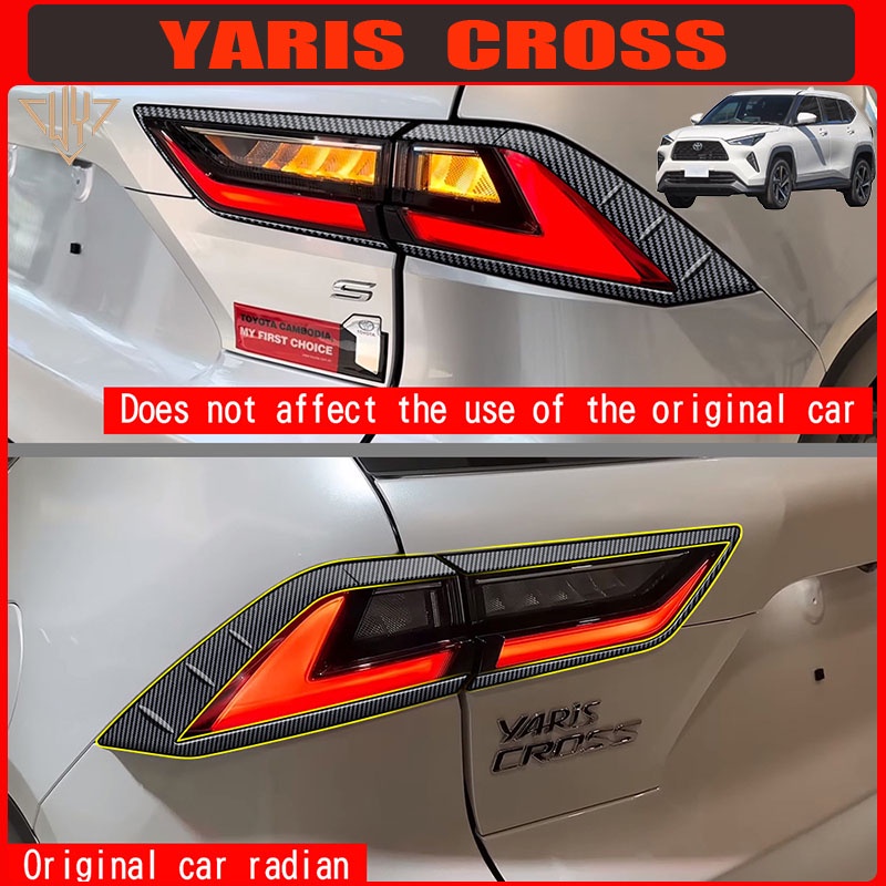 toyota yaris cross 2023 2024 สติกเกอร์ตกแต่งคิ้วไฟท้าย สไตล์ล่าสุด สําหรับ Toyota Yaris Cross