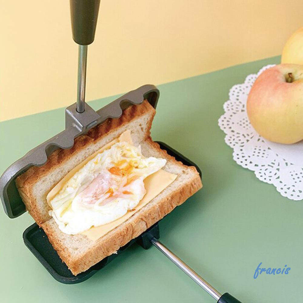 เครื่องปิ้งขนมปัง แบบกด สองด้าน ไม่เหนียวติด สําหรับบ้าน ห้องครัว [Francis.th]