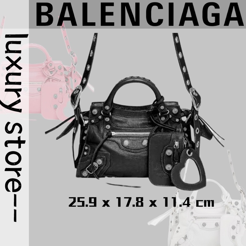 Balenciaga  NEO CAGOLE plus กระเป๋าถือใบเล็ก/น่ารักที่สุด/กระเป๋าผู้หญิง/สไตล์ใหม่/นำเข้าจากยุโรปแท้100%