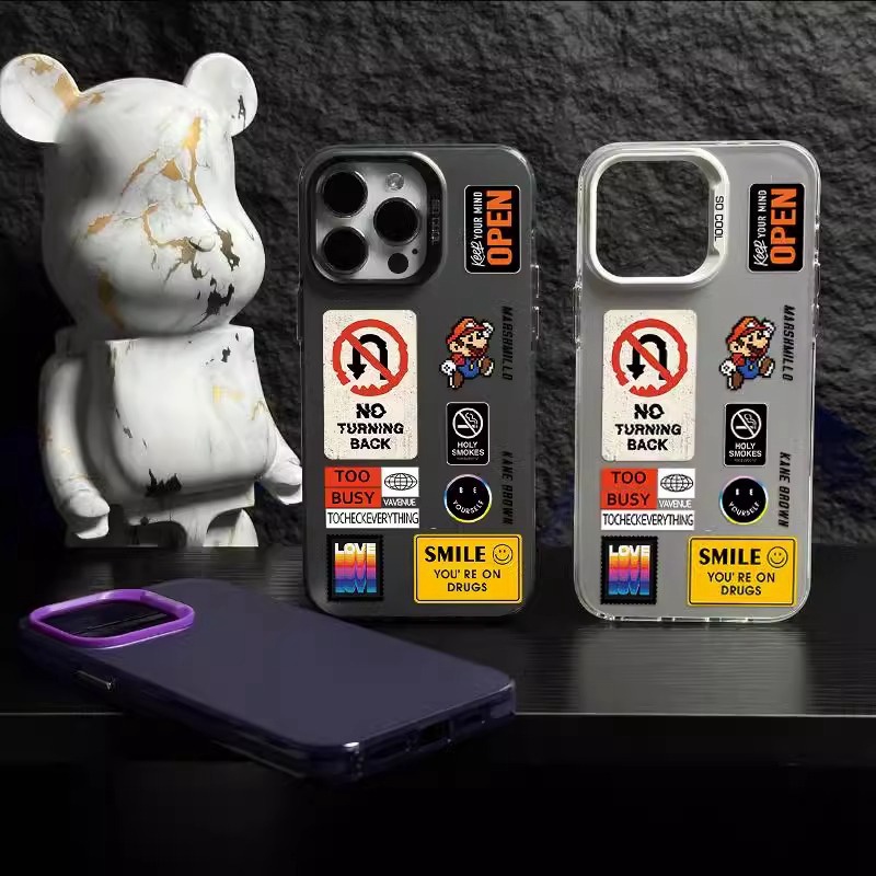 Cool Label Mario IMD Matte HardกันกระแทกสําหรับRealme 10 4G 13 12x 11x 11 Pro Plus 10t 5G 5 5s 5i 6i 9 8i 9i 7i 13Pro + 12 + 12 +